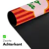 Ciao bella - Tekstwolk - Strepen - Oranje Muismat XXL klein -sfeer2