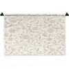 Sierlijk - Bloemen - Beige Wandkleed katoen klein 269 -zz3d