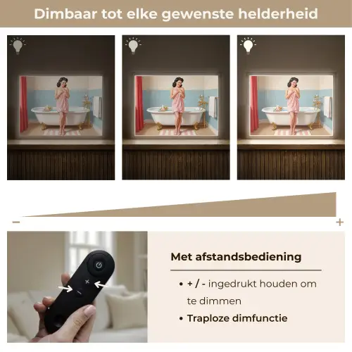 Badkamer - Vrouw - Roze Light Box met batterij (Wandlamp) middel -USP_dimbaarNL