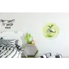 Groen - Disco - Decoratie - Appel Wandcirkel aluminium klein -kinderkamer