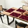 Dahlias - Bloemen - Rood Placemat vinyl groot 368 -zzsfeer4_Kitchenyeah-website