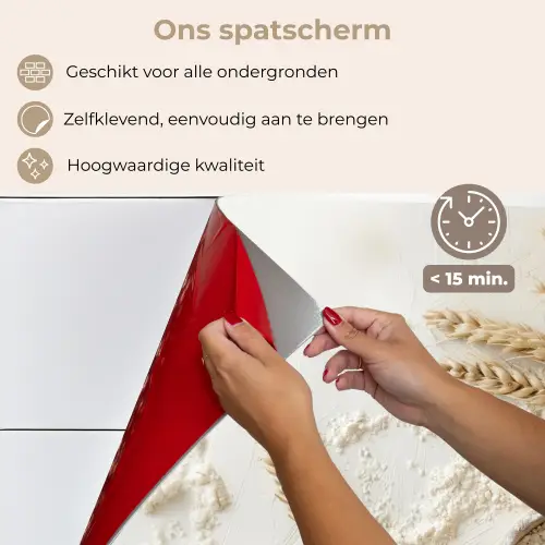 Bloem - Hout - Tarwe keuken achterwand spatscherm klein -spatscherm_NL