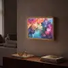 Marmer - Kleurrijk - Kleuren - Abstract Light Box met batterij (Wandlamp) middel -sfeer1
