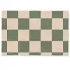 Schaakbord print - Groen - Beige - Blokjes Deurmat klein -zkaufland3d