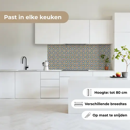 Bruin - Patronen - Geometrie keuken achterwand 2 middel 871 -sfeer4_NL