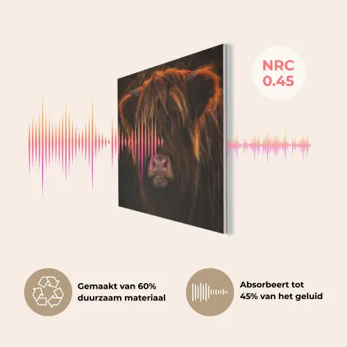 Schotse Hooglander - Koe - Portret - Dieren PET vilt klein -USP_NL