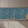 Terrazzo -  Patroon - Kleurrijk - Diep blauw keuken achterwand 2 middel 871 zz_3dshopping