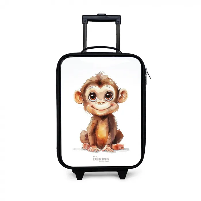 Baby aap Kinderkoffer - Zwart klein -3d