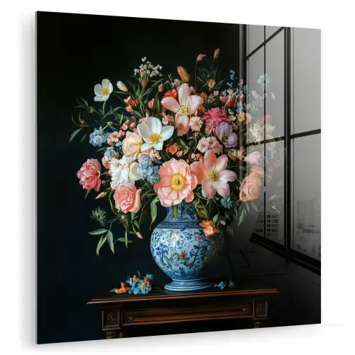 Roze - Bloemen - Vaas - Kleuren plexiglas 5mm klein -zzzproduct_nieuw