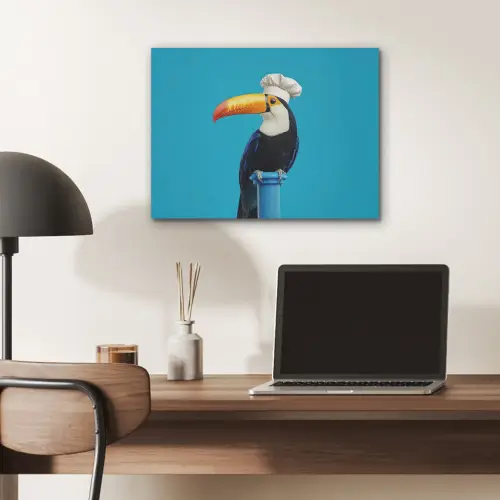Tucan - Sokkel - Vogel - Koksmuts PET vilt klein -sfeer5