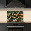Sinaasappels - Bloesems - Bladeren - Tropisch keuken achterwand spatscherm klein -sfeer1