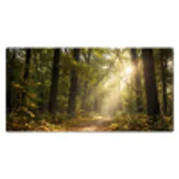 Zonlicht - Bospad - Bomen Muismat XXL klein -3d_leeg