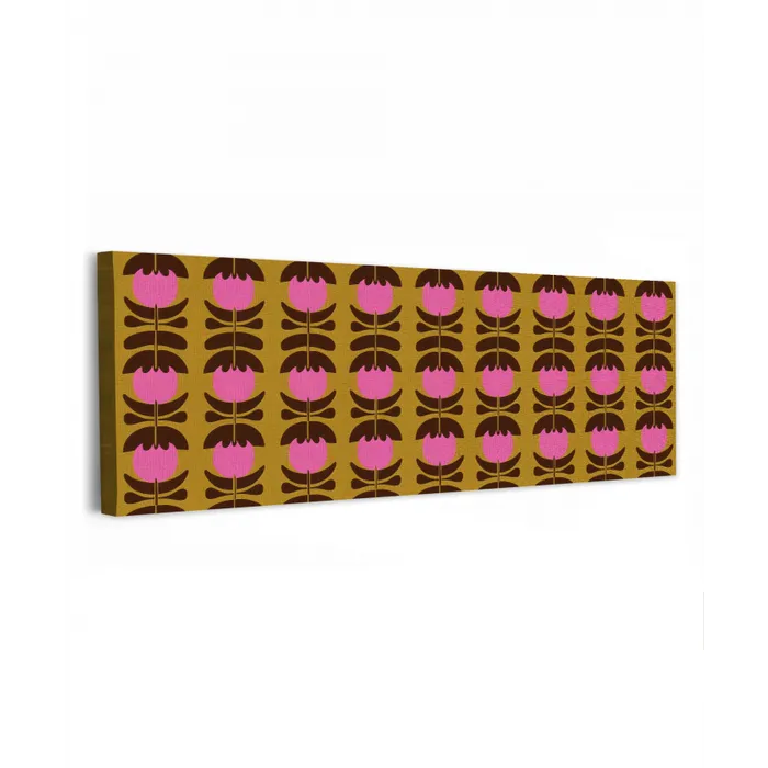 Abstract - Bloemen - Roze canvas 2cm klein 828 -z3d