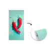 Chilipepers - Geverfd - Rood fotobehang vinyl groot -3d