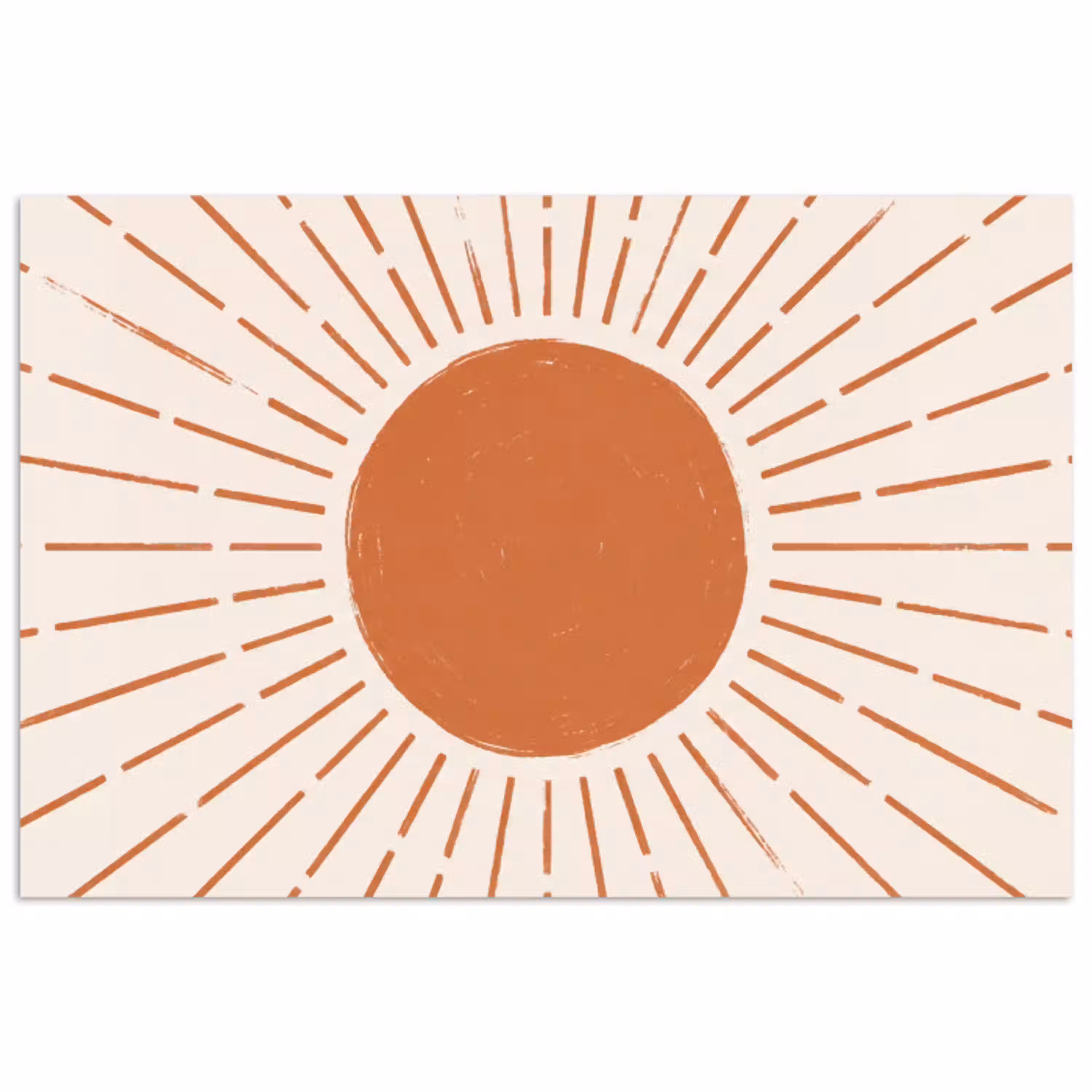 Zon - Stralen - Abstract - Terracotta - Modern poster papier klein -3d