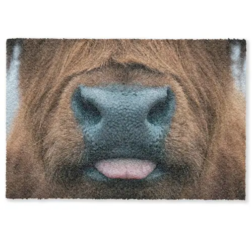 Schotse hooglander - Neus - Bruin Deurmat klein -zkaufland3d