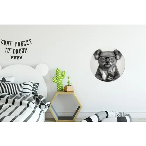 Koala - Bril - Toilet Wandcirkel aluminium klein -kinderkamer