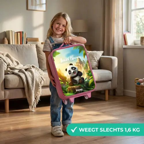Peter Panda Kinderkoffer - Roze klein -sfeer2_NL