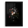 Bloemstuk - Vaas - Zwart fotolijst zwart zonder passe partout klein -3d