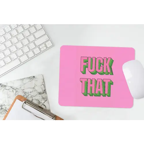 Tekst - Bold - Roze muismat rubber klein -witbureau