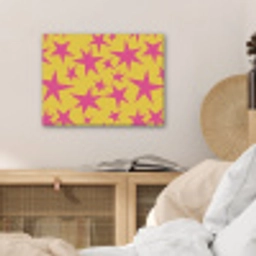 Sterren - Patroon - Roze - Geel PET vilt klein 837 -sfeer3