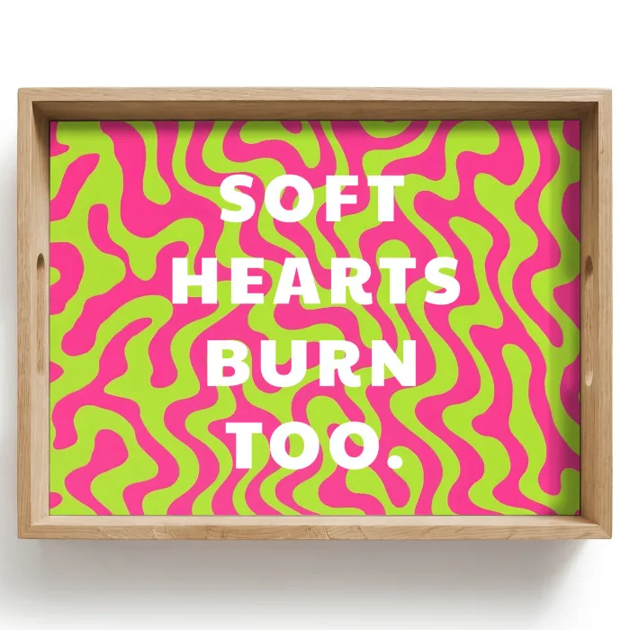Abstract - Quote - Centraal - Roze Dienblad Rechthoek middel -z3d_shopping