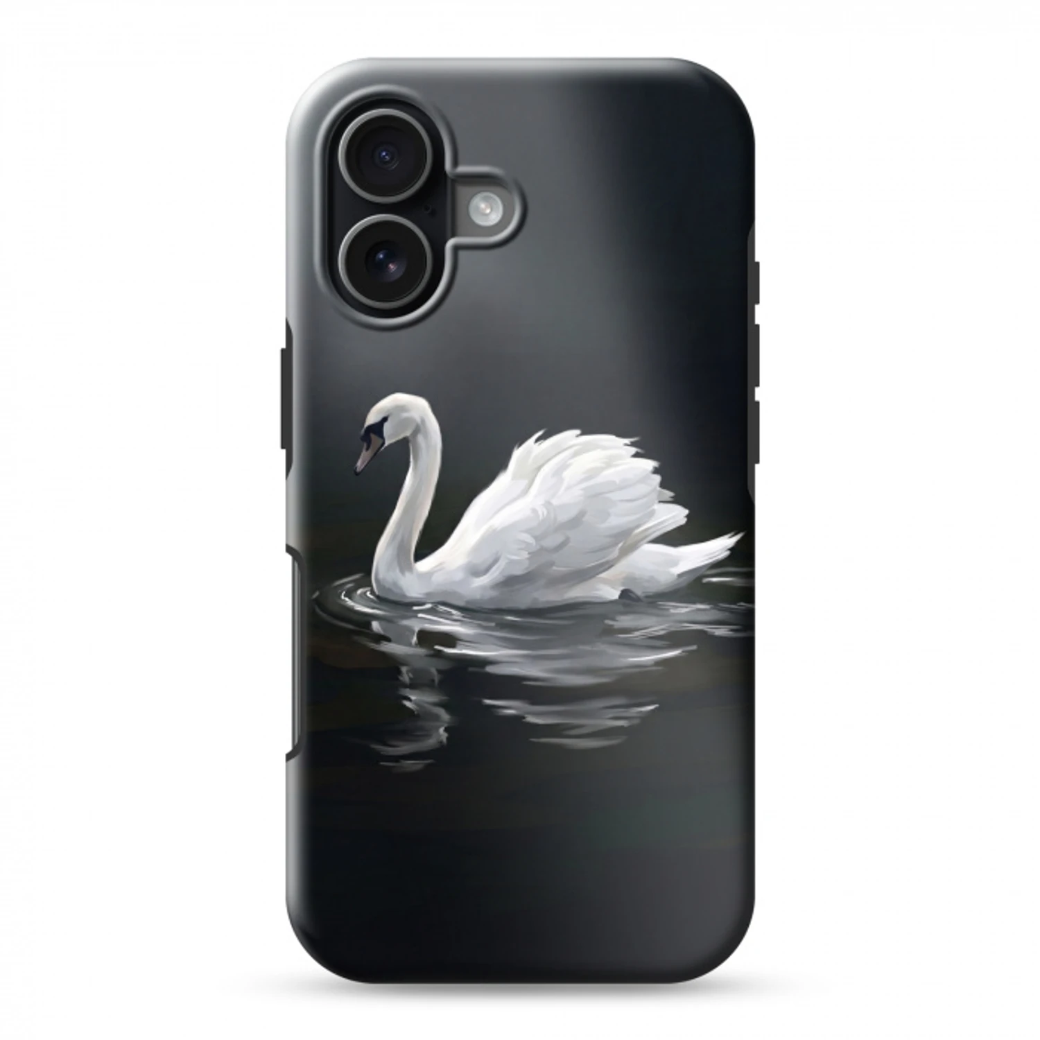 Zwaan - Water - Natuur - Realistisch - Wit Toughcase MagSafe Apple iPhone 17 klein -3d