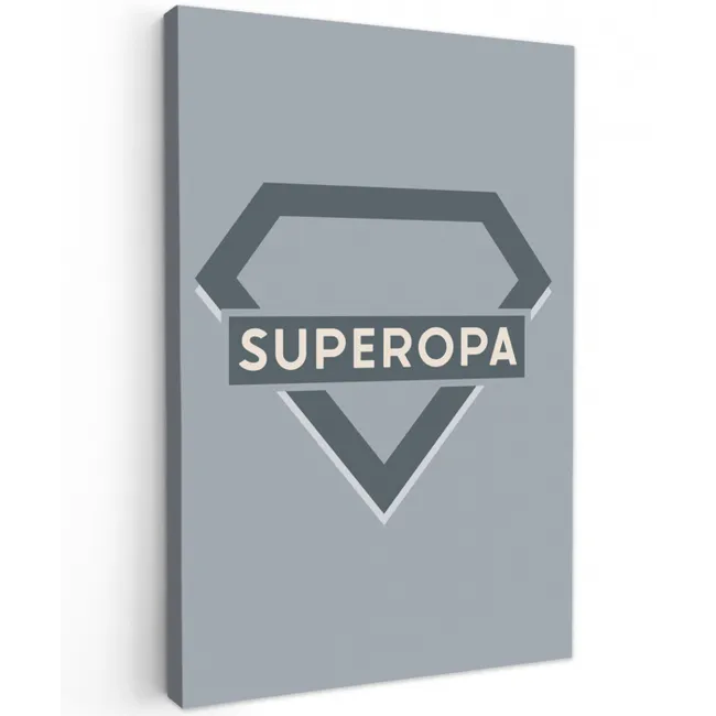 Vaderdag - Kado man - Opa - Superopa - Quote - Spreuken canvas 2cm klein -z3d