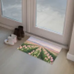 Tulpen - Landschap - Roze Deurmat klein -sfeer3