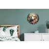 Toekan - Vogels - Bloemen - Planten - Tropisch Wandcirkel aluminium klein -slaapkamer