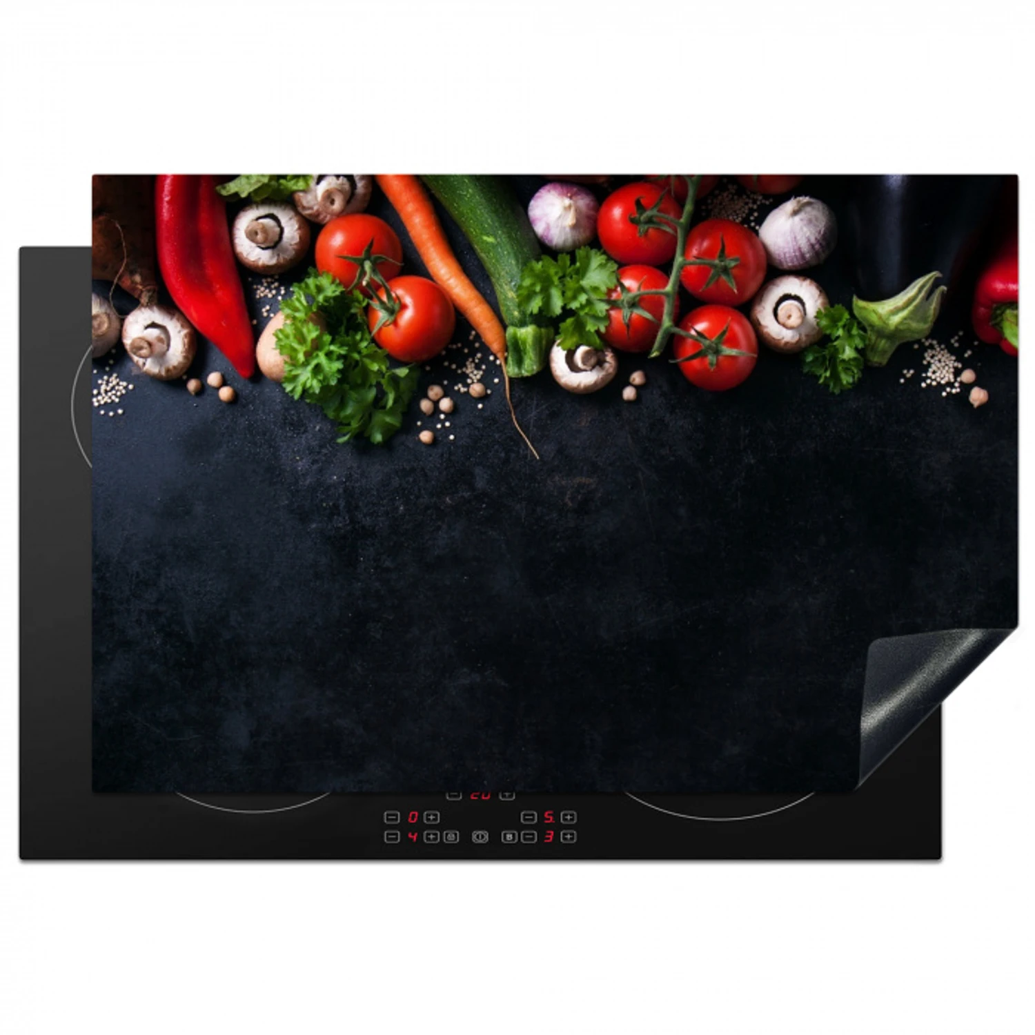 Verse Oogst in de Keuken Inductie beschermer vinyl 3mm klein -3d