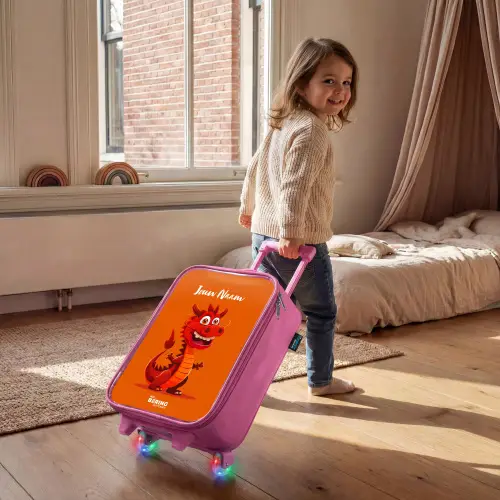 Horacio hotshot Kinderkoffer - Roze klein -sfeer1