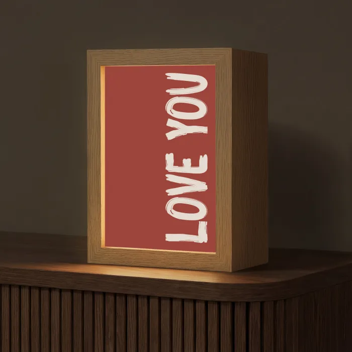 Schuin - Loveyou - Rood Light Box met kabel (Tafellamp) klein -z3d_website