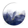 Marmer - Blauw - Marmerlook - Goud - Textuur Wandcirkel aluminium klein -3d