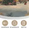 Kerstsfeer - Stadsplein - Kleurrijk Akoestische PET Vilt - Rond klein -closeup_NL