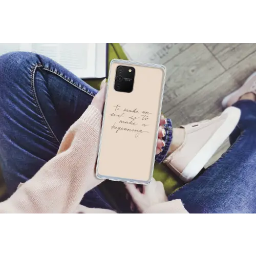 Quote - Pastel - Spreuk - Tekst Telefoonhoesje Samsung Galaxy S10 Lite klein -handS10Lite