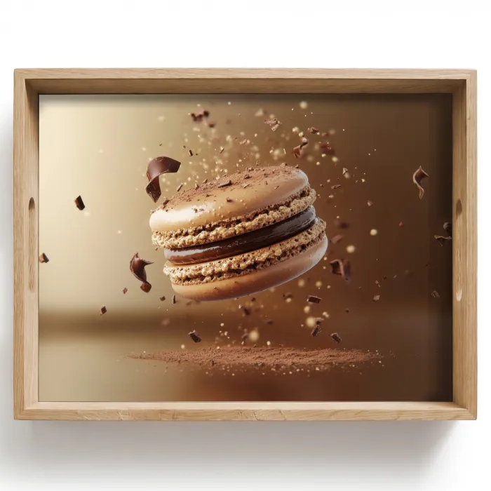 Chocolade - Macarons - Eten - Snoep Dienblad Rechthoek middel -z3d_shopping
