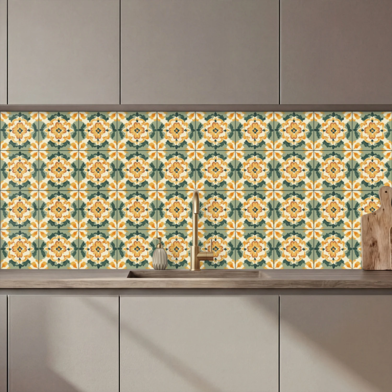 Keramiek - Verweerd - Kleurrijk keuken achterwand 2 middel 871 zz_3dshopping