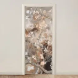 Amandelbloesem - Kunst - Van Gogh - Beige - Abstract deurposter klein -3d_beige
