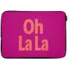 Oh la la - Luipaardprint - Roze laptophoes neopreen klein -zkaufland3dotto