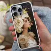 Abstract - Vrouw - Bloemen - Wit Hoesje iPhone 16 Pro Max met koord klein -sfeer3