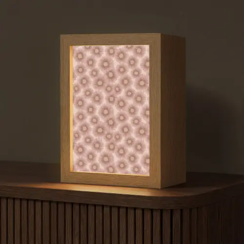Gerbera - Bloemen - Roze Light Box met kabel (Tafellamp) klein 925 -z3d_website
