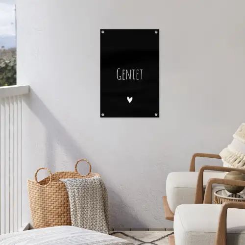 Spreuken - Geniet - Quotes tuinposter los doek klein -sfeer8