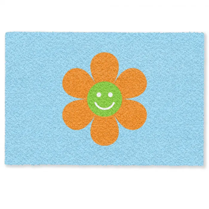 Bloem - Smiley - Kleurrijk Deurmat klein -zkaufland3d