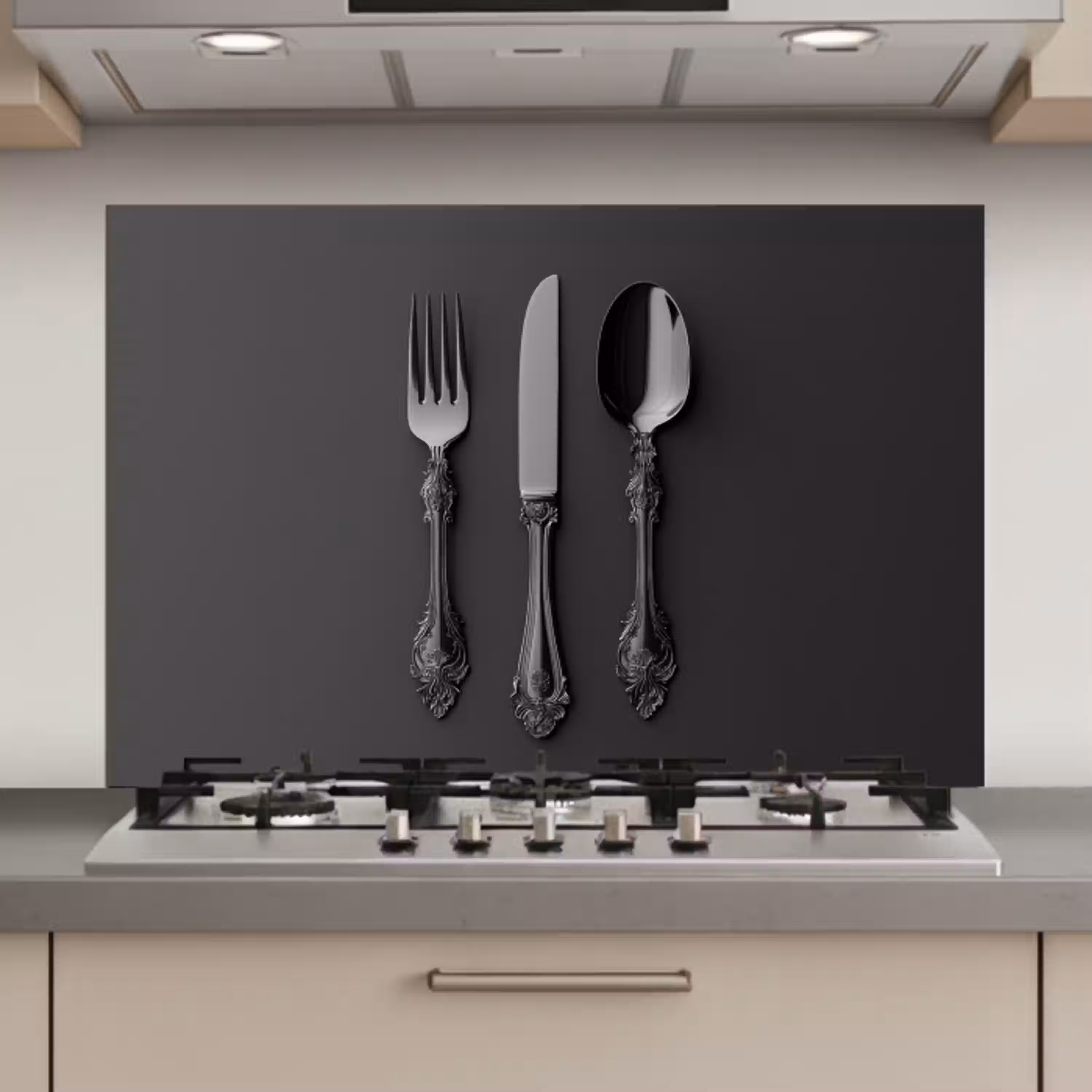 Bestek - Zwart keuken achterwand spatscherm klein -3d_website