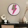 Stippen - Roze - Bliksem Fotolijst rond zonder passe partout klein -sfeer1
