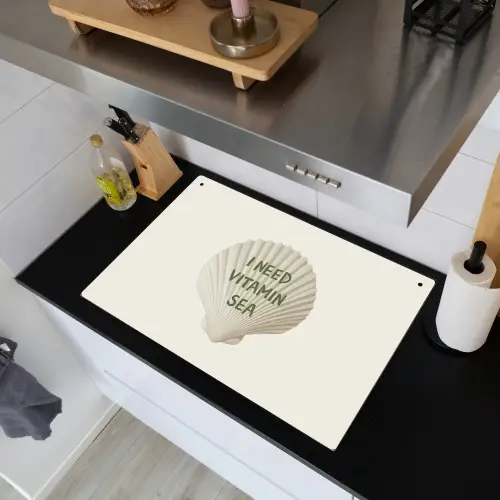 Schelp - Quote - Groen Inductie beschemer met haakjes klein -sfeer1
