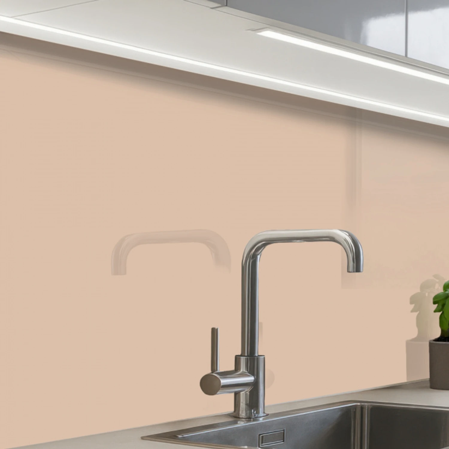 Beige - Kleuren - Effen keuken achterwand 2 middel 865 -zzzz3d_schuin