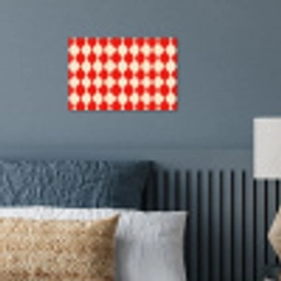 Golvend patroon - Retro - Rood - Beige poster papier klein 62 -sfeer2