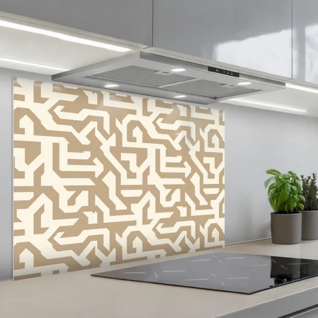 Paraschizzi cucina - Moderno - Astratto - Beige